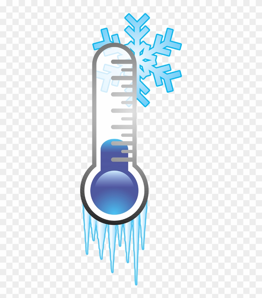 Cold temperature graphic with snowflake