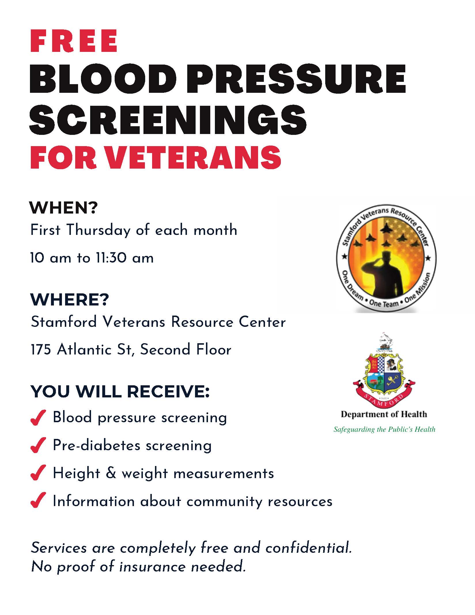 BP Testing Veteran's Center, blood pressure, veteran, veterans resource center