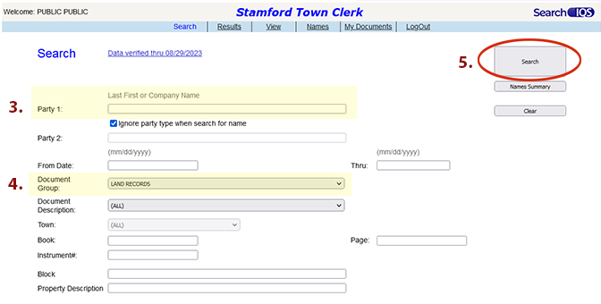 Search IQS - directions to search SEEC filings screenshot
