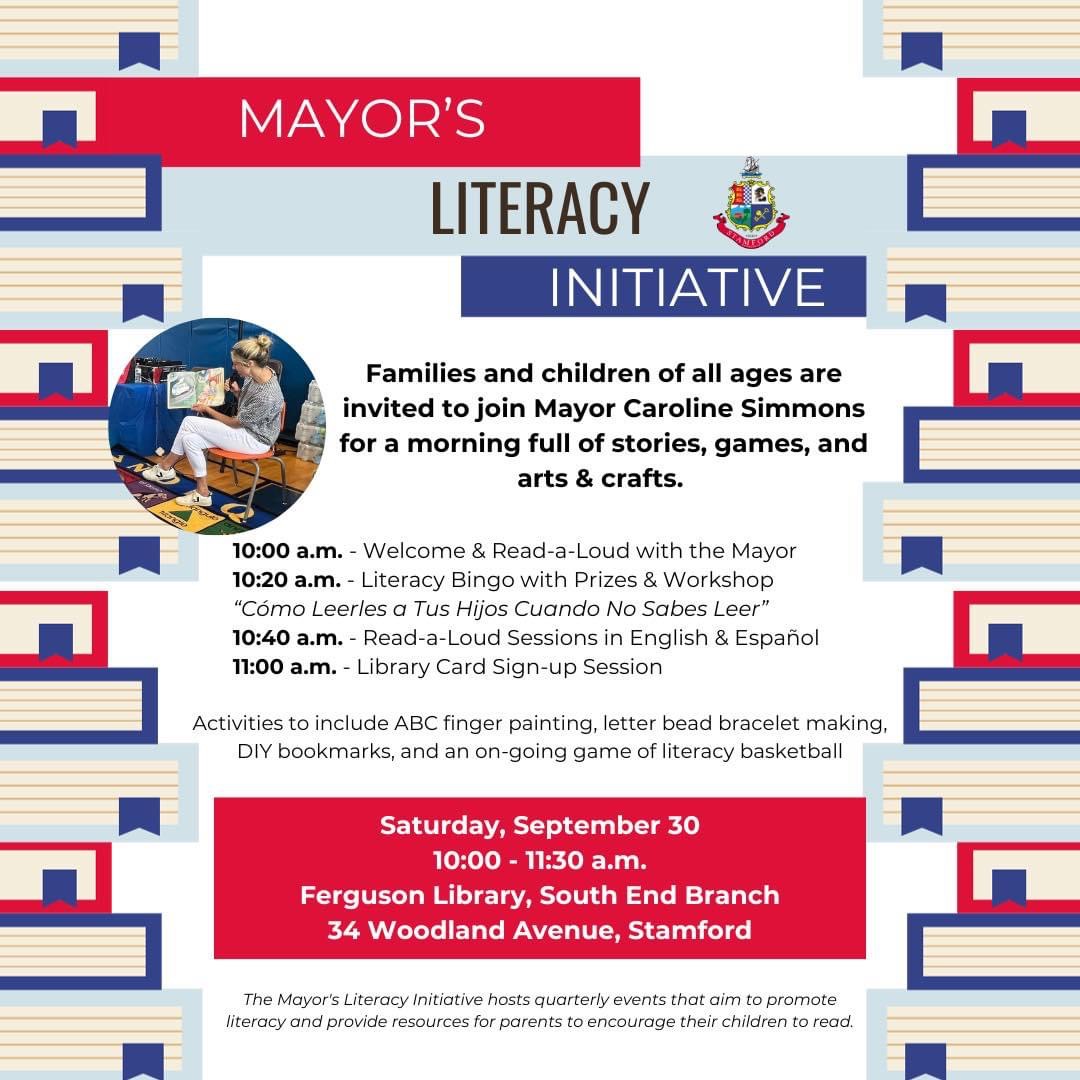 The Mayor's Literacy Initative will occur on September 30th at the South End Library Branch