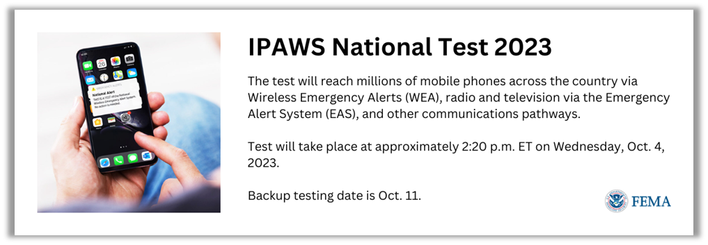 IPAWS National Test 2023