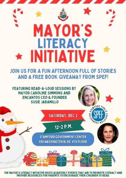 Mayor's Literacy Event on December 2, at 12:00 pm at Govt Center 4th Floor