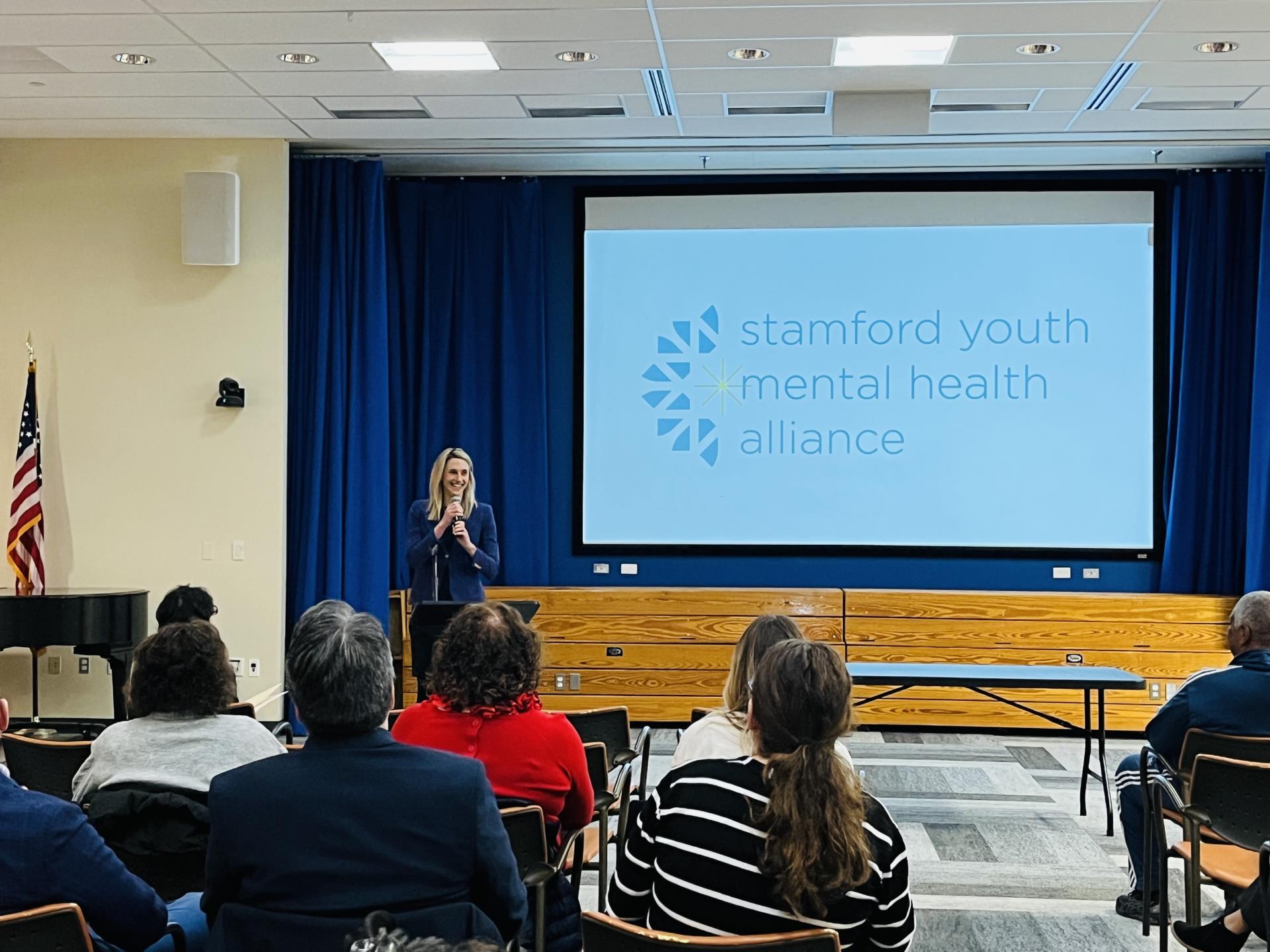 Mayor Simmons speaks at a Youth mental health alliance event