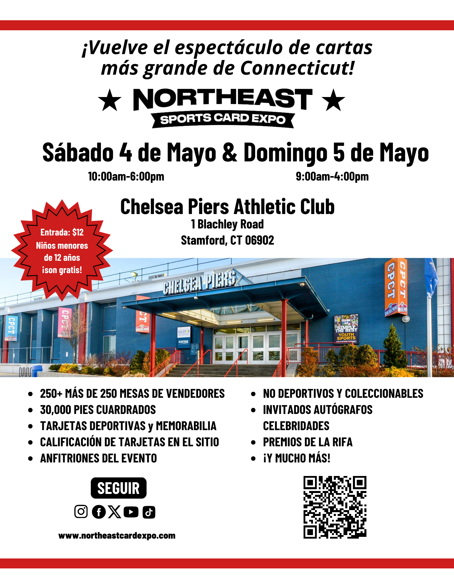 Northeast Sports Card Expo Stamford_printed_flyer_spanish version