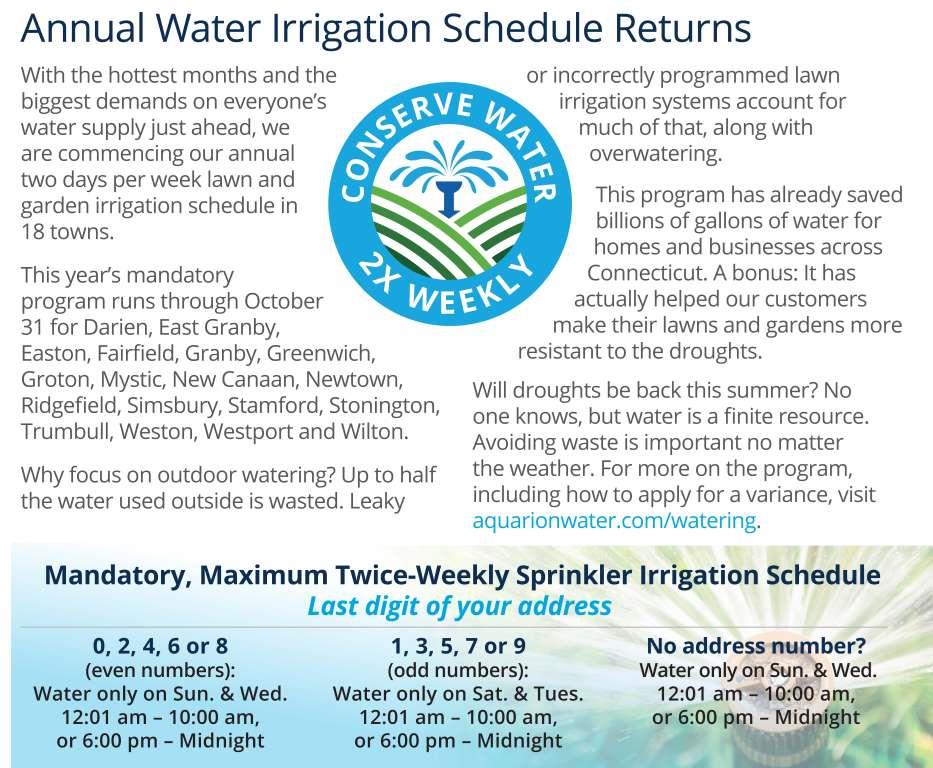 Aquarion Irrigation Schedule -2024-CT